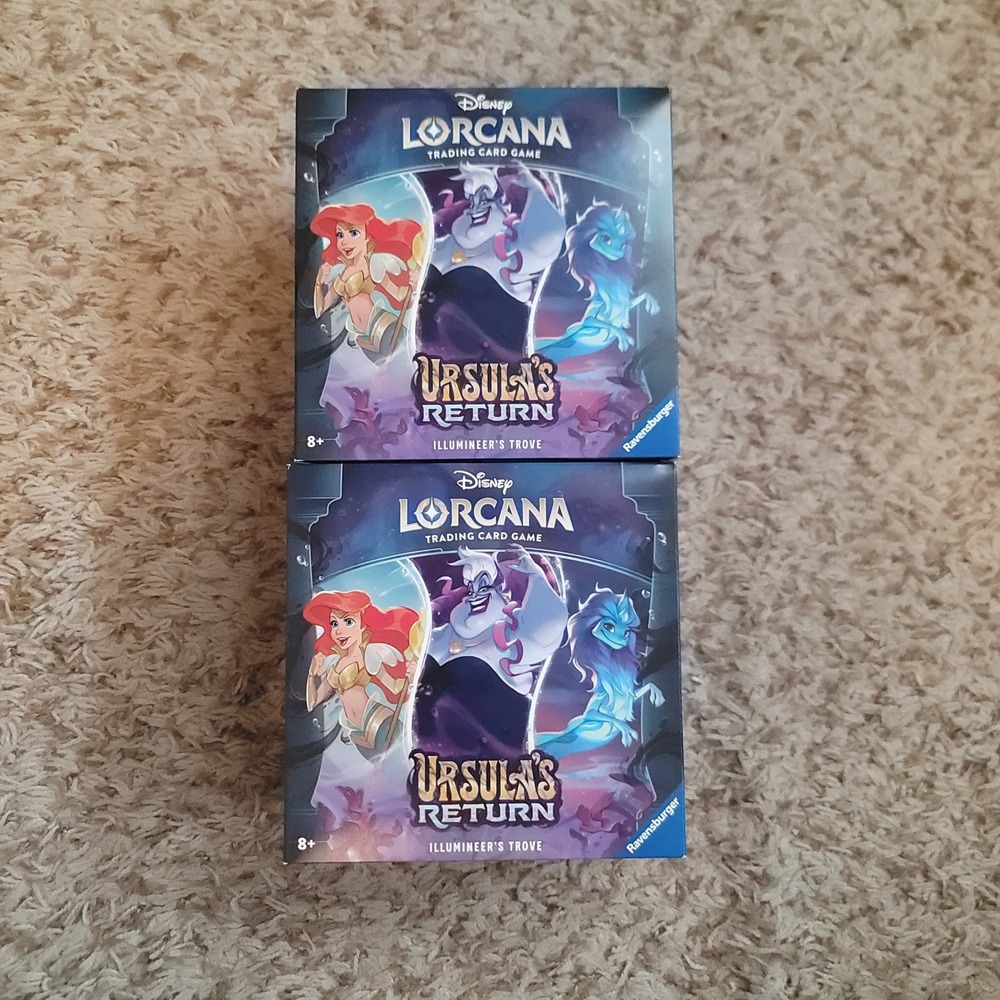 Ravensburger Disney Lorcana Ursulas Return Illumineers Trove Set of 2 New Box
